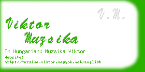 viktor muzsika business card